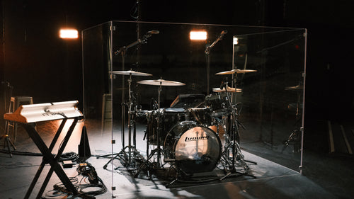 PureShield Series 001 — drum shield on stage